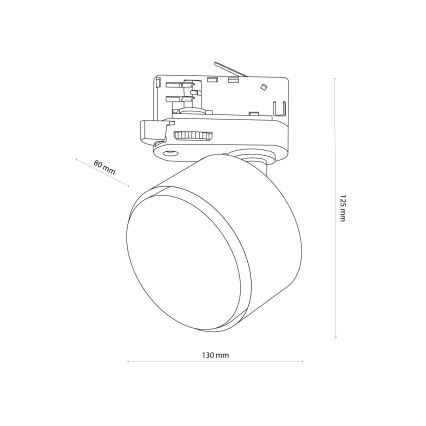 Bodové svítidlo do 3-fázového lištového systému TRACER 1xGX53/11W/230V bílá