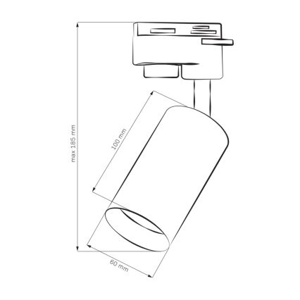 Bodové svítidlo do lištového systému MARIBEL 1xGU10/10W/230V černá