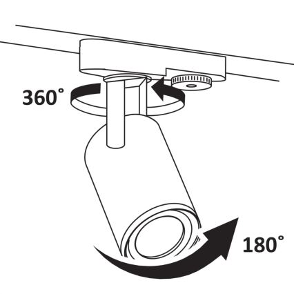 Bodové svítidlo do lištového systému MINOR 1xGU10/10W/230V černá