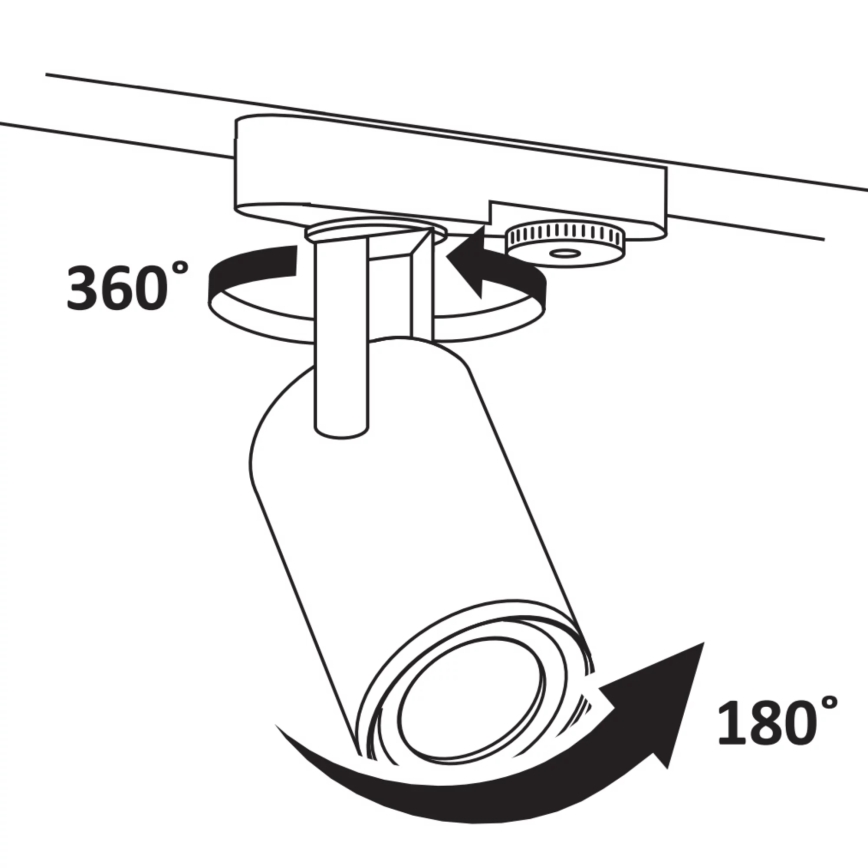 Bodové svítidlo do lištového systému MINOR 1xGU10/10W/230V černá