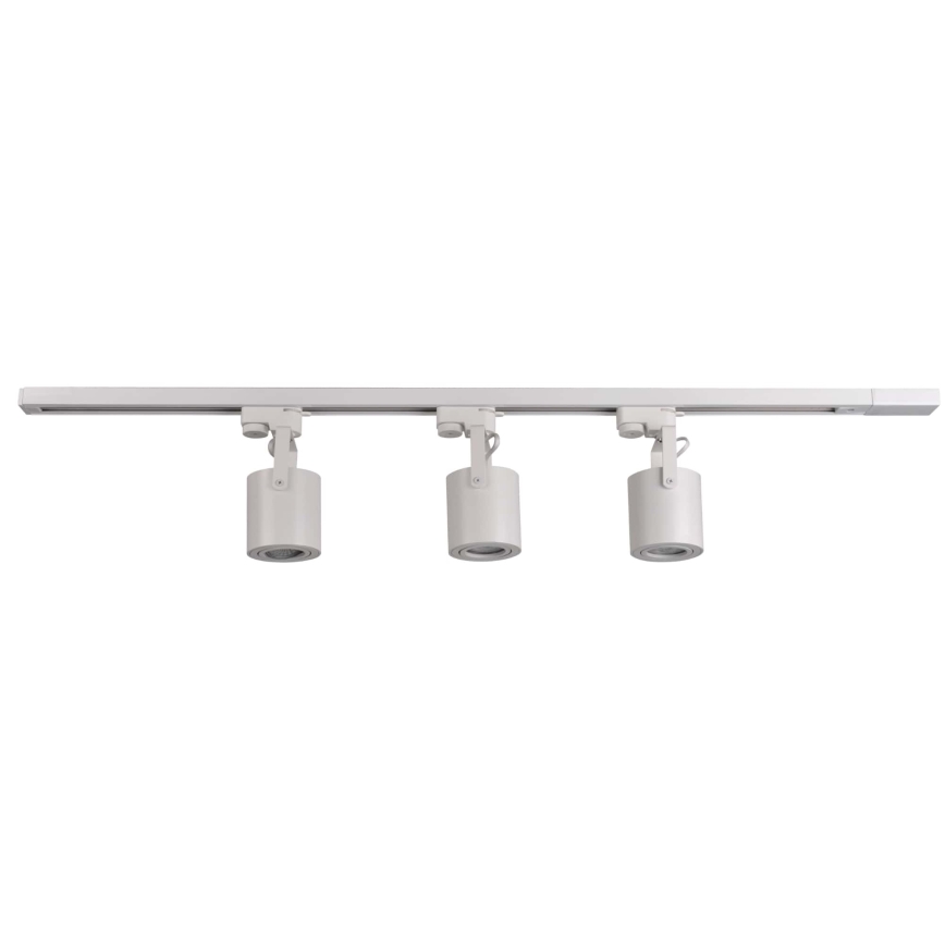 Bodové svítidlo do lištového systému MINOR 3xGU10/10W/230V + 1 m lištový systém bílá