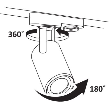 Bodové svítidlo do lištového systému MINOR 3xGU10/10W/230V + 1 m lištový systém bílá