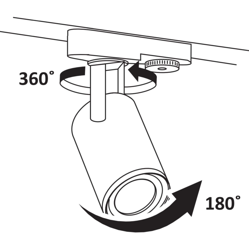 Bodové svítidlo do lištového systému MINOR 3xGU10/10W/230V + 1 m lištový systém bílá