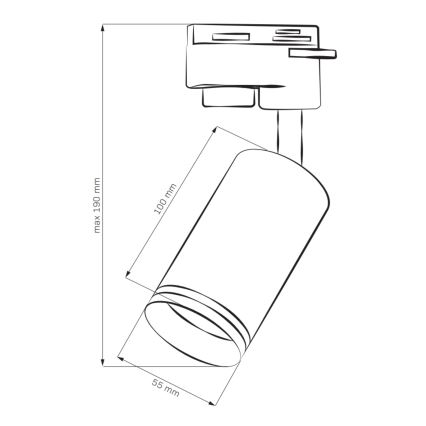 Bodové svítidlo do lištového systému PARIS 6xGU10/10W/230V + 2x1 m lištový systém bílá