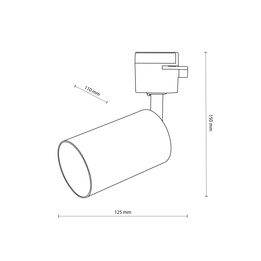 Bodové svítidlo do 1-fázového lištového systému TRACER 1xGU10/10W/230V černá