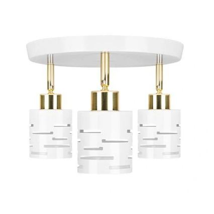 Bodové svítidlo ELEN 3xE27/35W/230V bílá/zlatá