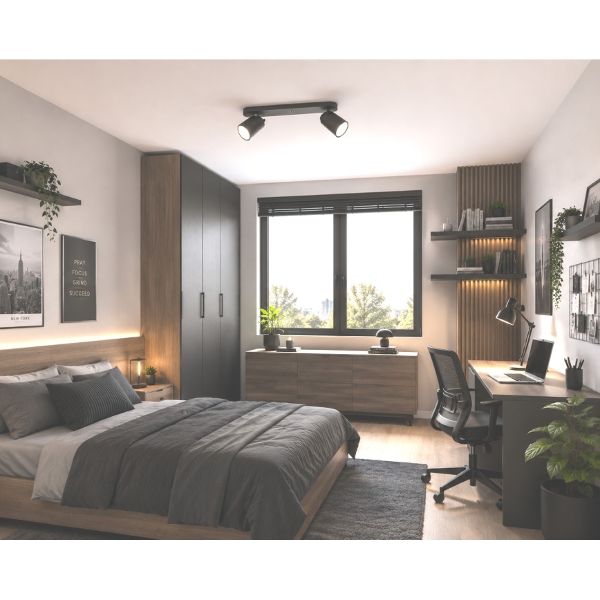 Bodové svítidlo FAMA 2xGU10/30W/230V černá