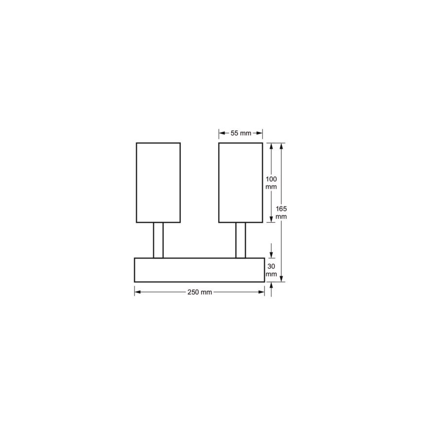 Bodové svítidlo FILO 4xGU10/30W/230V černá/zlatá