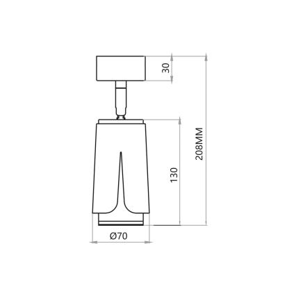 Bodové svítidlo FLOWER 1xGU10/8W/230V černá