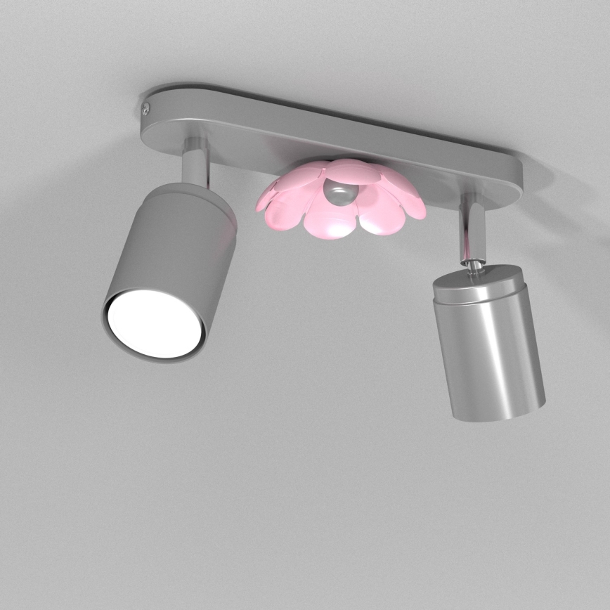Bodové svítidlo FLOWER 2xGU10/8W/230V matný chrom