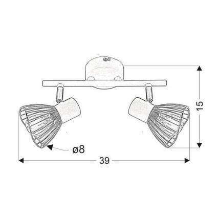 Bodové svítidlo FLY 2xE14/40W/230V