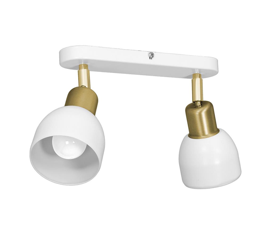 Luminex Bodové svítidlo FRESNO 2xE27/60W/230V bílá/zlatá LU3226