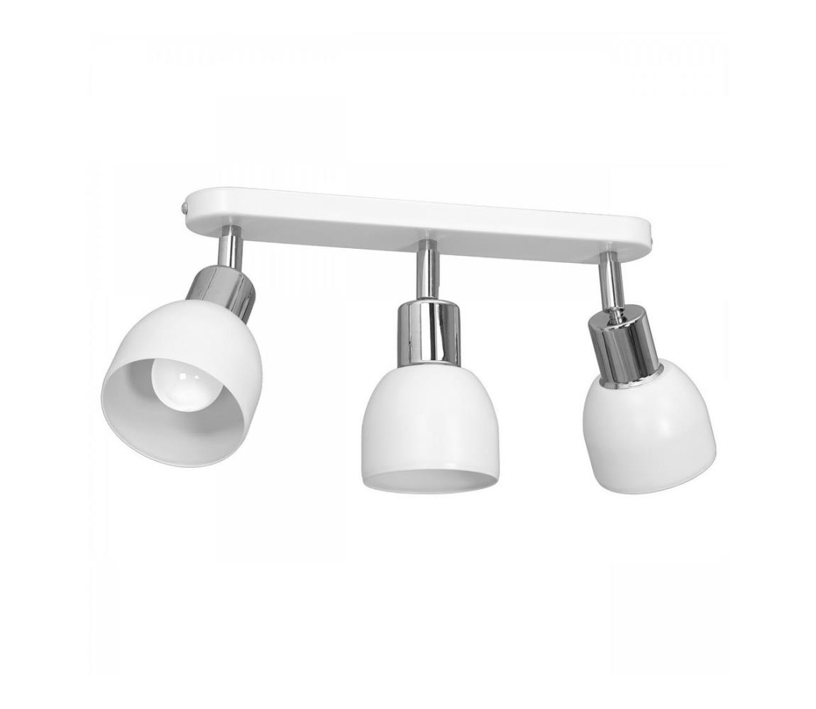 Luminex Bodové svítidlo FRESNO 3xE27/60W/230V bílá/chrom LU3212