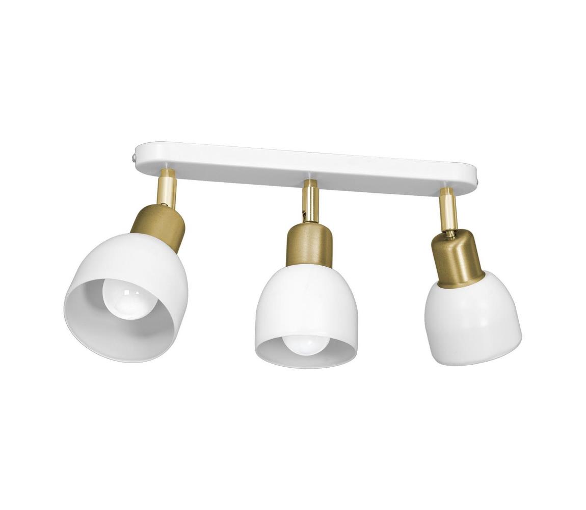 Luminex Bodové svítidlo FRESNO 3xE27/60W/230V bílá/zlatá LU3228