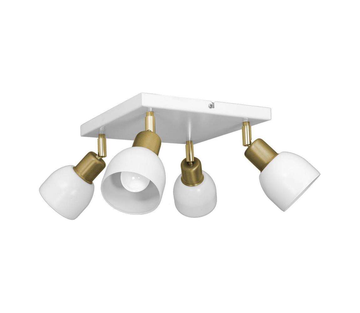 Luminex Bodové svítidlo FRESNO 4xE27/60W/230V bílá/zlatá LU3229