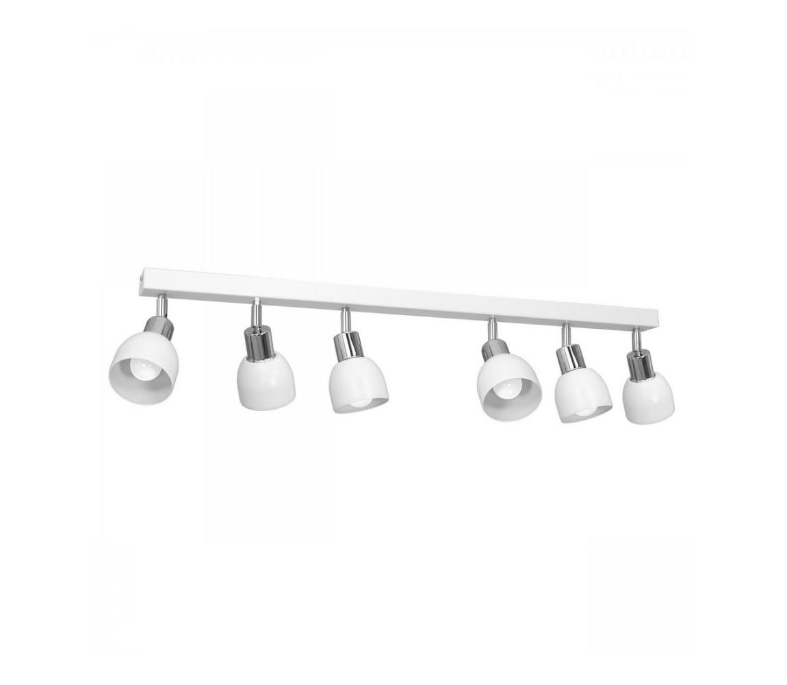 Luminex Bodové svítidlo FRESNO 6xE27/60W/230V bílá/chrom LU3215
