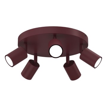 Bodové svítidlo FUN 5xGU10/8W/230V burgundy