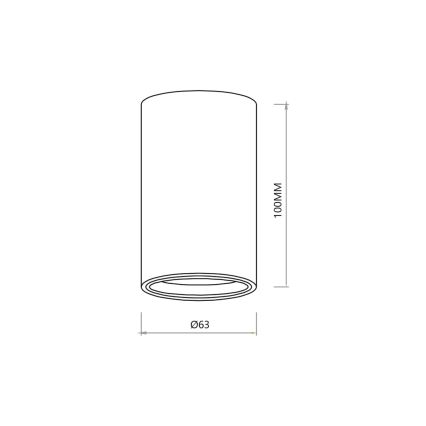 Bodové svítidlo GENESIS 1xGU10/8W/230V 10 cm bílá