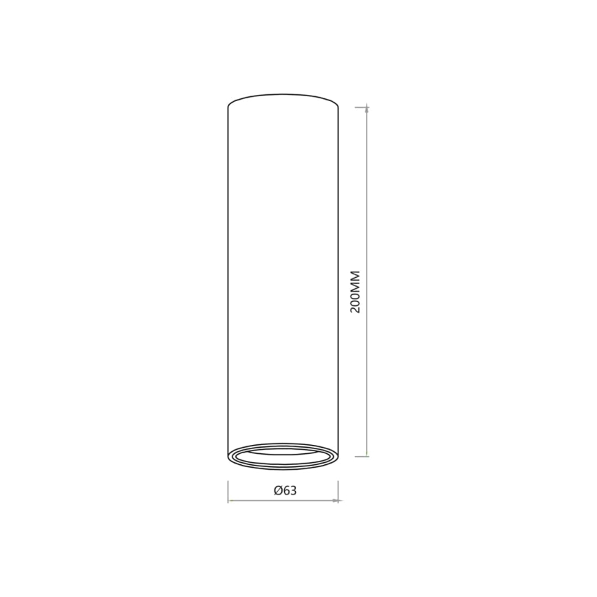 Bodové svítidlo GENESIS 1xGU10/8W/230V 20 cm černá