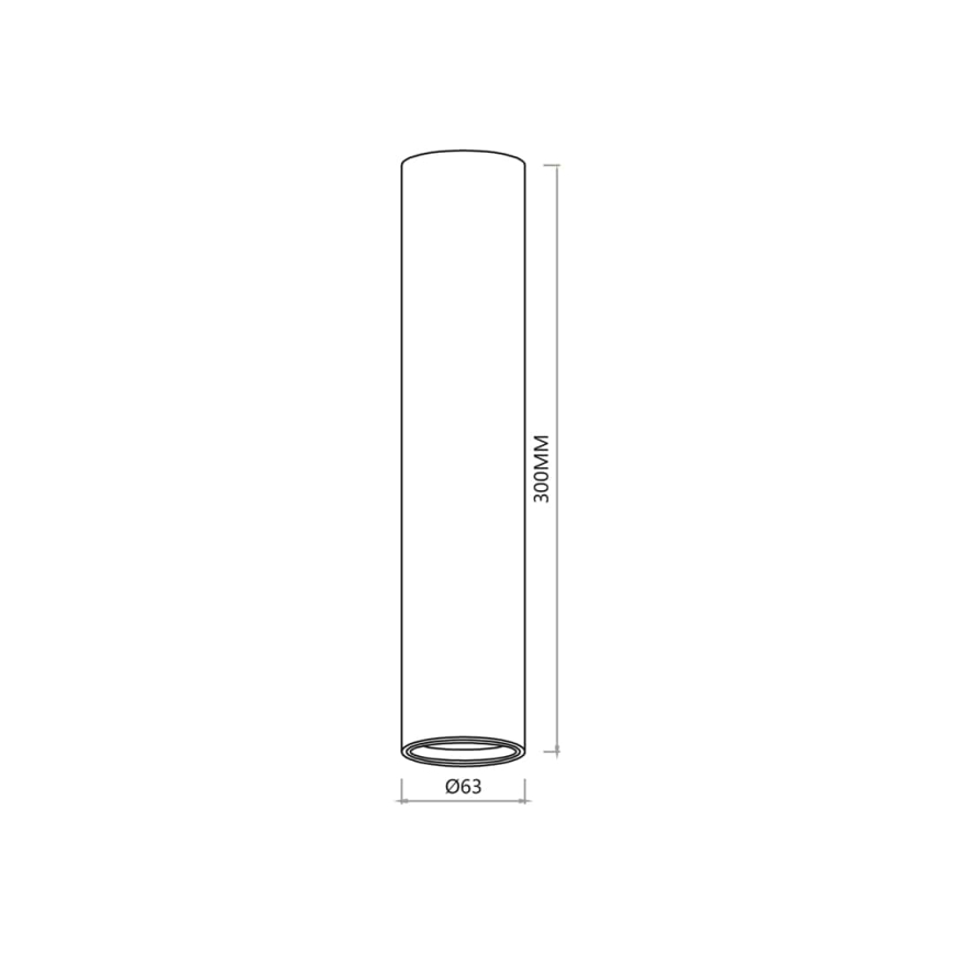 Bodové svítidlo GENESIS 1xGU10/8W/230V 30 cm černá