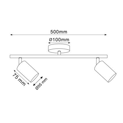Bodové svítidlo GOLDI 2xGU10/10W/230V zlatá