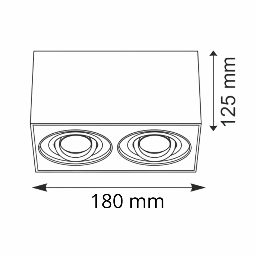 Bodové svítidlo HADAR Q2 2xGU10/10W/230V černá