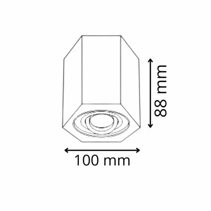 Bodové svítidlo HEXAGON 1xGU10/10W/230V černá