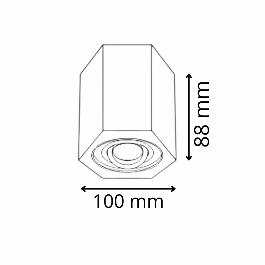 Bodové svítidlo HEXAGON 1xGU10/10W/230V černá