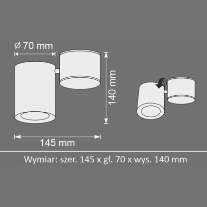 Bodové svítidlo HOBRO 1xGU10/10W/230V bílá