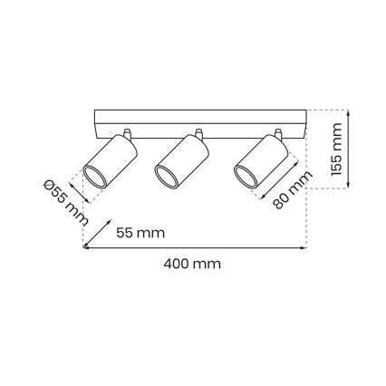 Bodové svítidlo HUDSON 3xGU10/8W/230V bílá