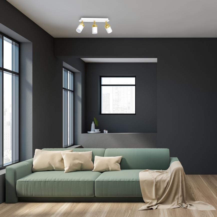 Bodové svítidlo JOKER 3xGU10/25W/230V bílá/zlatá