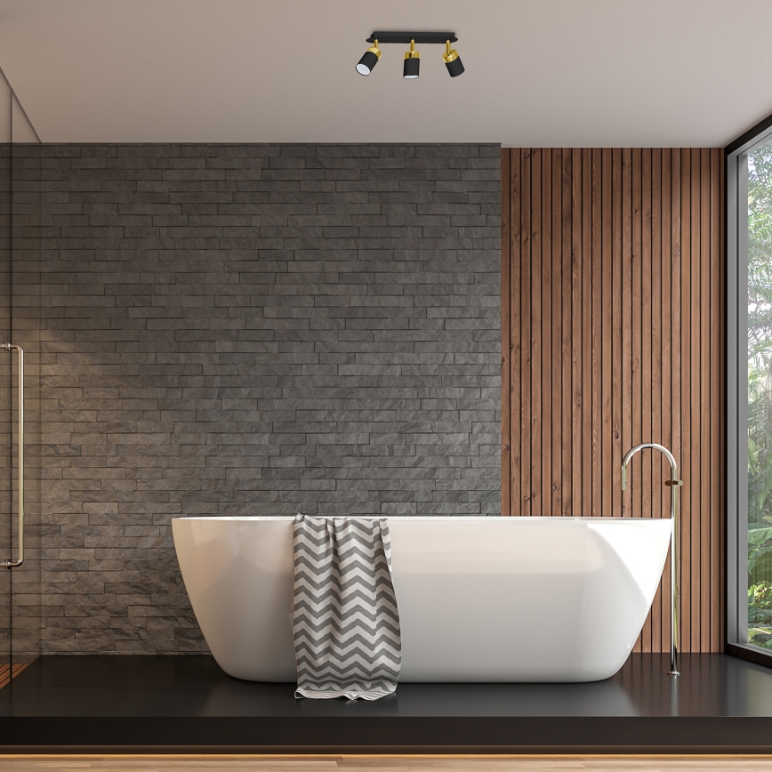 Bodové svítidlo JOKER 3xGU10/25W/230V černá/zlatá