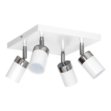 Bodové svítidlo JOKER 4xGU10/25W/230V bílá/lesklý chrom