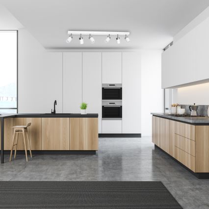 Bodové svítidlo JOKER 6xGU10/25W/230V bílá/lesklý chrom