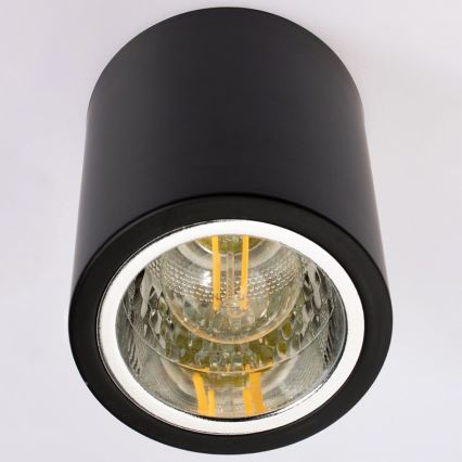 Bodové svítidlo JUPITER 1xE27/20W/230V pr. 9,8 cm černá