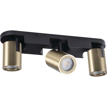 Bodové svítidlo LAURIN 3xGU10/10W/230V mosaz/černá