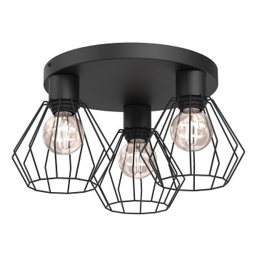 Bodové svítidlo LETI 3xE27/15W/230V černá