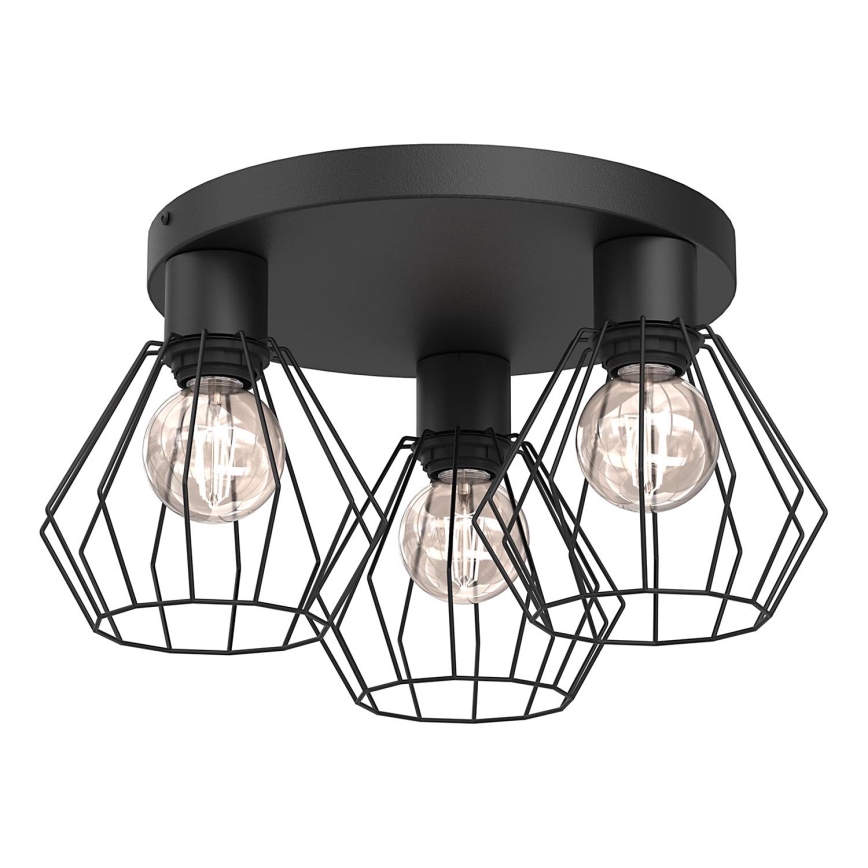 Bodové svítidlo LETI 3xE27/15W/230V černá