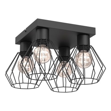 Bodové svítidlo LETI 4xE27/15W/230V černá