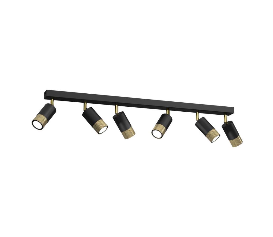 Luminex Bodové svítidlo LINK 6xGU10/8W/230V černá/mosaz LU3884