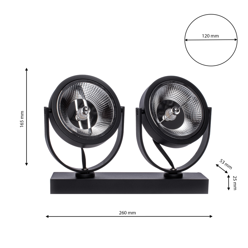 Bodové svítidlo LUGAR 2xAR111 - GU10/25W/230V