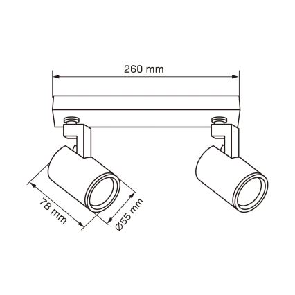 Bodové svítidlo LYNX 2xGU10/10W/230V bílá