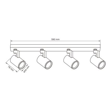 Bodové svítidlo LYNX 4xGU10/10W/230V bílá