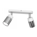 Bodové svítidlo NEST 2xGU10/8W/230V bílá/lesklý chrom