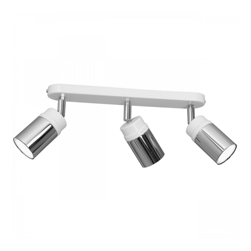 Bodové svítidlo NEST 3xGU10/8W/230V bílá/lesklý chrom