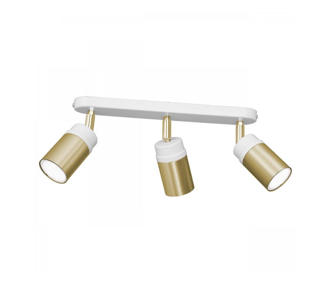 Luminex Bodové svítidlo NEST 3xGU10/8W/230V bílá/mosaz LU1784