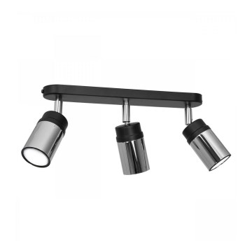 Bodové svítidlo NEST 3xGU10/8W/230V černá/lesklý chrom