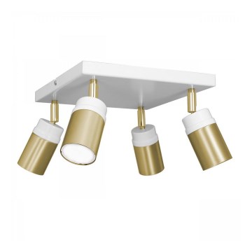 Bodové svítidlo NEST 4xGU10/8W/230V bílá/mosaz