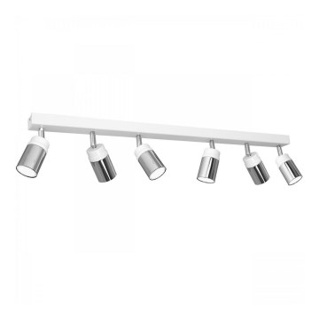 Bodové svítidlo NEST 6xGU10/8W/230V bílá/lesklý chrom