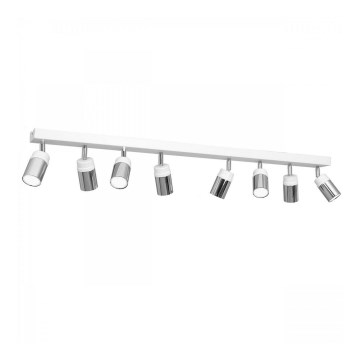Bodové svítidlo NEST 8xGU10/8W/230V bílá/lesklý chrom